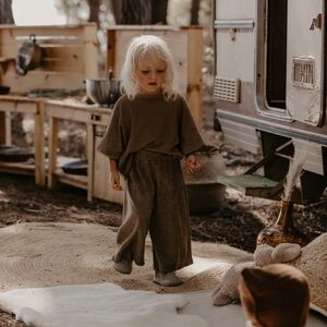 The simple folk wide leg terry trouser 0/3 months